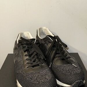 Louis Vuitton Men’s Knit Sneakers Black Size 8.5 GO1108 Made In Italy